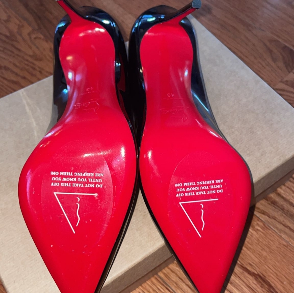 Brand New Christian Louboutin Hot Chick 100 patent Leather Pumps size 43 - Picture 2 of 6